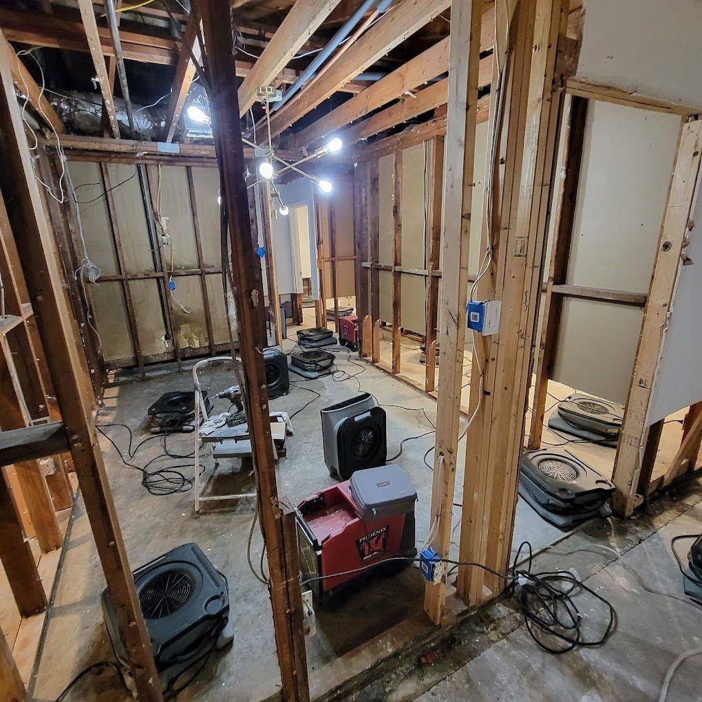 Water damage restoration work